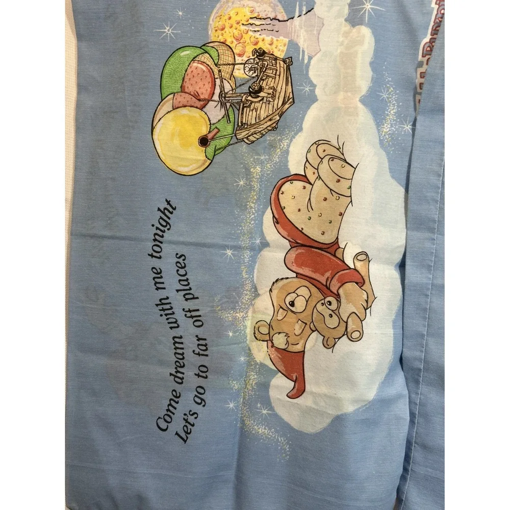 Vtg Original 1986 Teddy Ruxpin Grubby Pillowcases Set Of 2 Alchemy Inc Standard